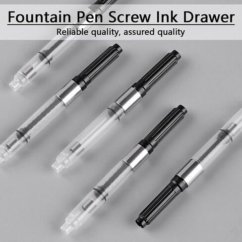 Fountain Pen Screw Ink Drawer Ink Converter Screw-in Style Universal European Standard 2.6mm Converter for Writing and Correction Supplies (20pcs) in Saudi Arabia