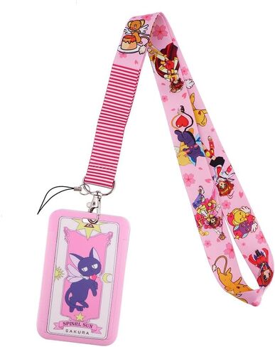 Cardcaptor Lanyard Keychain with Card Holder – Neck Strap for ID Cards, Badge Holders and Mobile Phones (Style A) in Saudi Arabia