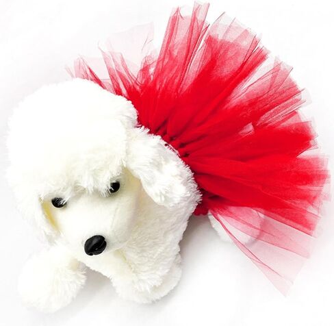 Dog Tutu Pet Dog Pink Lace Skirt Princess Tutu for Large Medium Small Dogs Dress Halloween Costume Cats Outfit Birthday Wedding Party Photo Prop SuppliesDDQ01 (Red) in Saudi Arabia