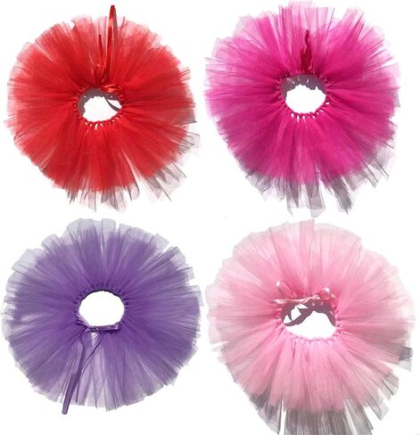 Dog Tutu Pet Dog Pink Lace Skirt Princess Tutu for Large Medium Small Dogs Dress Halloween Costume Cats Outfit Birthday Wedding Party Photo Prop SuppliesDDQ01 (Red) in Saudi Arabia