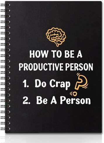 كيف تكون شخصًا منتجًا غلافًا صلبًا من رقائق الذهب 160 صفحة، دفاتر ملاحظات حلزونية، هدية مضحكة لعمال مكان العمل، هدية عيد الشكر لزملاء العمل، هدية عمل جديدة لزملاء العمل من النساء والرجال in Kuwait