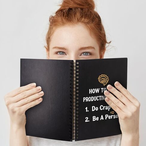 كيف تكون شخصًا منتجًا غلافًا صلبًا من رقائق الذهب 160 صفحة، دفاتر ملاحظات حلزونية، هدية مضحكة لعمال مكان العمل، هدية عيد الشكر لزملاء العمل، هدية عمل جديدة لزملاء العمل من النساء والرجال in Kuwait