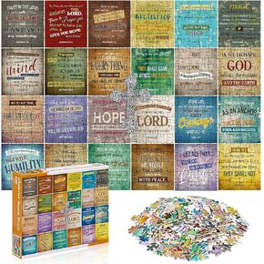 Civaner 500 Piece Christian Puzzles for Adults Bible Puzzles Sunflower Religious Puzzles for Adults Elderly Seniors Inspirational Jigsaw Puzzles Gift for Christmas Mother's Day (Bible Verse)