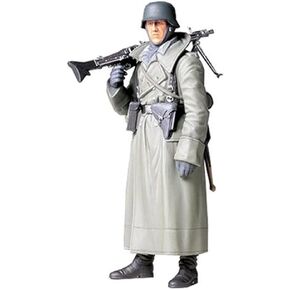 Tamiya 300036306 1:16 WWII Figure German Soldier with Coat and MG,Grey,Medium