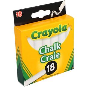 Crayola Non-Toxic White Chalk(18 ct box) and Colored Chalk(18 ct box) Bundle - Stock up for homes, classrooms, art classes, summer camps and beyond.