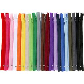 20 Pcs 12 Inch Nylon Coil Zippers Colorful Craft Zippers Sewing Zippers for Making Bags Pouches