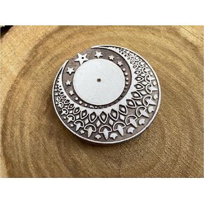 Wooden Block Stamp Moon Block Print Stamp Wall Mount, Indian Block Print, Star Fabric Print Stamp, Ideal Decoration for Home, Meditation