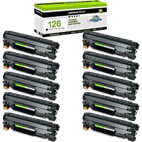 greencycle 4 Pack Compatible Toner Cartridge Replacement for Canon 126 CRG-126 CRG126 3483B001 Black for use in ImageClass LBP6200d, and LBP6230dw Wireless Laser Printers