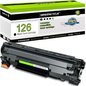 Greencycle 4 عبوات بديلة لخرطوشة الحبر المتوافقة مع Canon 126 CRG-126 CRG126 3483B001 أسود للاستخدام في طابعات الليزر اللاسلكية ImageClass LBP6200d وLBP6230dw