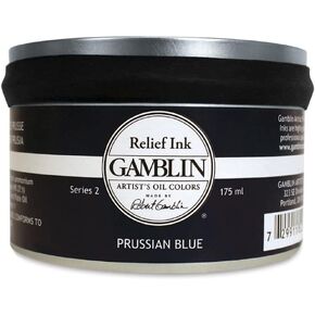 Gamblin Relief Ink Color Prussian Blue