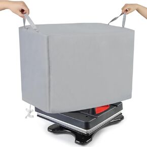 Heat Press Cover 600D Oxford with PVC Soft Rubber, Universal Cover for T Shirt Press Machine, Hot Press Cover Waterproof Protecting from Residue, Inks, Scratchesn 17.7" x 22.4" x 16.5" (Black)