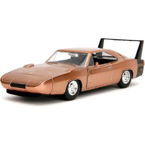 Jada Toys Bigtime Muscle 1:24 1969 Dodge Charger Daytona Die-cast Car – Opening Doors, Hood, Trunk, Rubber Tires(Candy Copper)