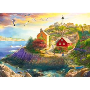 Wonder Forge Goat Hill Lighthouse 1000 Piece Jigsaw Puzzle for Adults | Unique, Perfectly-Fitting Pieces | Fun, Vibrant Imagery | Amazon Exclusive