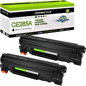 greencycle Compatible Toner Cartridge Replacement for HP 85A CE285A Universal Version for Laserjet P1005 P1006 P1102 P1102w P1109w M1212nf M1522 P1505n M1217nfw Printer (Black, 2-Pack)