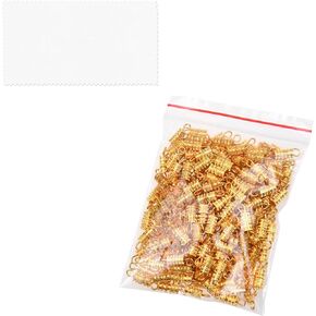 Eco-Fused 200x Barrel Screw Clasps - Use for Jewelry Making and Repair - Recommended Connector for DIY Necklaces, Bracelets, Anklets - 4 mm x 15 mm - Stainless Steel