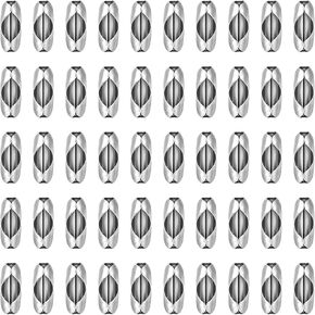 50 Pcs Stainless Steel Bead Chain Connectors Clasps Ball Pull Chain Connectors Blinds Replacement Blind Pull Cord Connector for Beaded Ball Chain Silver Jewelry Making Accessories DIY Crafts, 4.5 mm