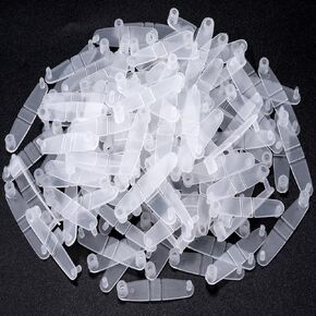 200Pcs Plastic Keychain Clips, Clear Keychain Connectors, Keychain Snap Clips, Little Tabs for Keys Rings, Card Holders, Luggage Tags, DIY Crafts, Jewelry Making