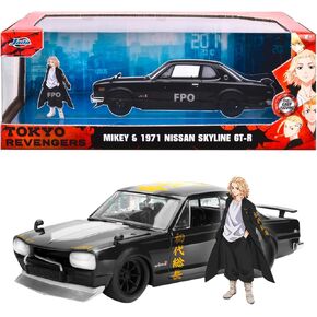 Jada Toys Tokyo Revengers - Mikey & 1971 Nissan Skyline GT-R - 1:24, 253255064SSU, Black