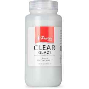 Pasler® Clear Glaze Mid Fire for Ceramic Pottery,Bisque,PCC10,16fl oz/473ml
