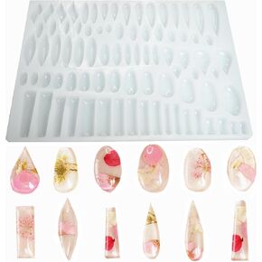 Resin Earring Molds with 41 Paired Shapes Rectangle Teardrop Dangle UV Resin Mold Clay Earring Making Kit Earring molds for epoxy resin
