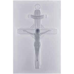 appuivbt Cross Jesus Resin Mold,Epoxy Resin Cross Molds Silicone Molds for DIY Craft Necklace Jewelry Pendant Making
