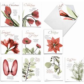 The Best Card Company - 10 Thank You Cards for Christmas - Assorted Holiday Gratitude Notecards, Bulk Thank Yous (4 x 5.12 Inch) - Just Fir You M5019XTG in Kuwait