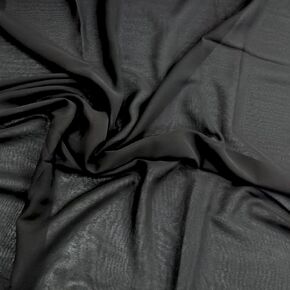 Chiffon Fabric for Wedding Dress & Bridal Decoration Black 3Yards