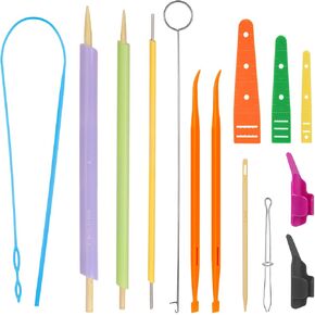 17pcs Quick Turn Fabric Set, Multifunctional Fast Turn Tube Turners for Sewing Quick Turn Fabric Tube Turning Tool Fabric Tube Turning Kits for Crafts DIY Knitting Gift