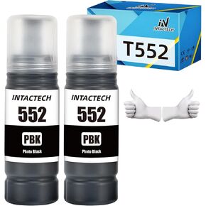 Compatible with T552 552 T552120-S Photo Black Work for ET-8550 ET-8500 Printer (2-Pack, 70 ml)