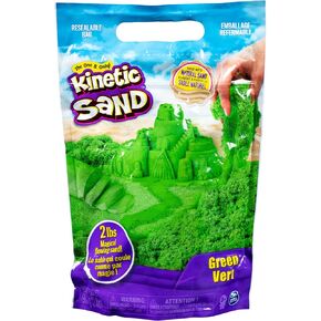 Kinetic Sand, The Original Moldable Sensory Play Sand Toys for Kids, Green, 2 lb. Resealable Bag, Ages 3+