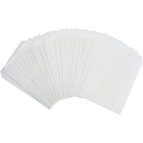3x5 Inch 100 Pack Small Flat Paper Bags Semi-Transparent Glassine Waxed Bags for Party Favor Mini Size