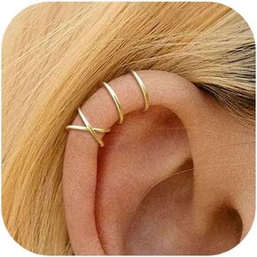 Ear Cuff for Women Gold Ear Cuff Earrings Clip On Cartilage Earrings Round Huggie Non Pierced Ear Cartilage Clip on Wrap Ear Cuff Jewelry Gifts