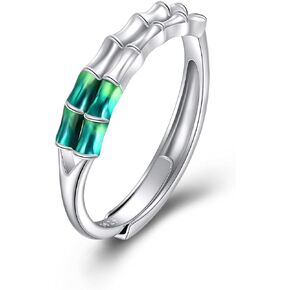 Spoon Ring Sterling Silver Witch Knot Adjustable Open Ring Turquoise Jewelry Gift for Women Men