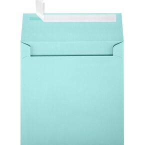LUXPaper Square Invitation Envelopes | Peel & Press | 6 1/2" x 6 1/2" | Seafoam Blue | 80lb. Text | 50 Qty