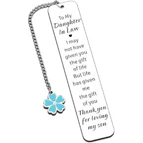 Stocking Stuffers for Women Daughter in Law Gifts, Bookmark Gifts for Daughter in Law, Daughter in Law Gifts from Mother in Law, Gift for Daughter in Law Birthday Mothers Day Gifts for Daughter in Law