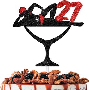 Black Glitter Adult Man 31 Cake Topper Night Out Hen Movie Yoga Dancing Party Theme Decoration Father’s Day Men Happy 31st Birthday Party Decor Supplies