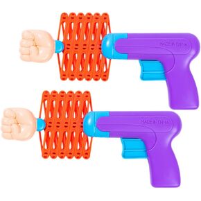 PRETYZOOM Hand Prank Prop 2pcs Retractable Fist Gu-n Fist Shooter Trick Toy Children Toys Mini Funny Stretch Gu-n Prank Gu-n Funny Spring Magical Toy Gu-n (Random Color) Tiny Finger Hands