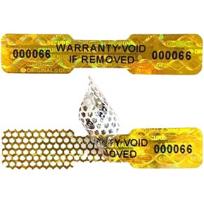 620pcs Bone Shape Tamper Proof Hologram Stickers Warranty Void Seal High Security Labels Tamper evident Seal with Unique Serial Number（2x0.4 inch）
