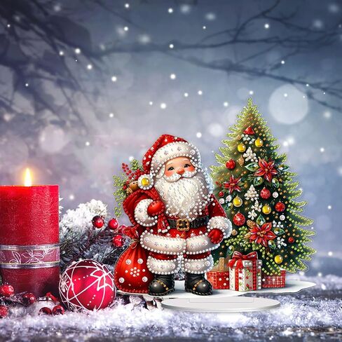 ARTopet DIY Diamond Desktop Ornaments Christmas Atmosphere Diamond Art Painting Single Sided Diamond Tabletop Ornaments Design Home Decor-House in Saudi Arabia