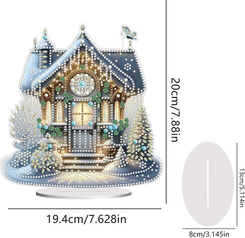 ARTopet DIY Diamond Desktop Ornaments Christmas Atmosphere Diamond Art Painting Single Sided Diamond Tabletop Ornaments Design Home Decor-House in Saudi Arabia