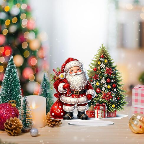 ARTopet DIY Diamond Desktop Ornaments Christmas Atmosphere Diamond Art Painting Single Sided Diamond Tabletop Ornaments Design Home Decor-House in Saudi Arabia