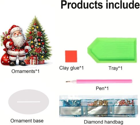 ARTopet DIY Diamond Desktop Ornaments Christmas Atmosphere Diamond Art Painting Single Sided Diamond Tabletop Ornaments Design Home Decor-House in Saudi Arabia