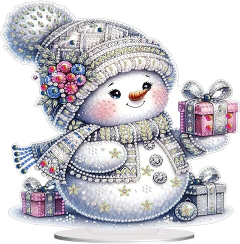 ARTopet DIY Diamond Desktop Ornaments Christmas Atmosphere Diamond Art Painting Single Sided Diamond Tabletop Ornaments Design Home Decor-House in Kuwait