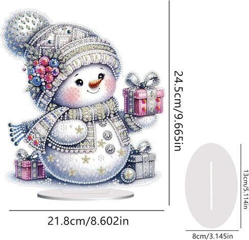 ARTopet DIY Diamond Desktop Ornaments Christmas Atmosphere Diamond Art Painting Single Sided Diamond Tabletop Ornaments Design Home Decor-House in Kuwait