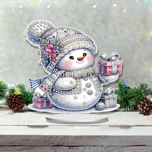 ARTopet DIY Diamond Desktop Ornaments Christmas Atmosphere Diamond Art Painting Single Sided Diamond Tabletop Ornaments Design Home Decor-House in Kuwait