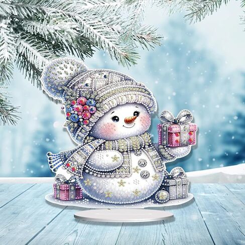 ARTopet DIY Diamond Desktop Ornaments Christmas Atmosphere Diamond Art Painting Single Sided Diamond Tabletop Ornaments Design Home Decor-House in Kuwait