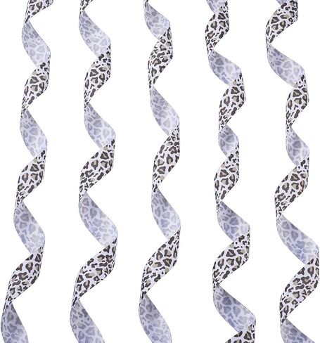 Craftdady 25 Yards Leopard Printed Grosgrain Ribbon 1 Inch Cheetah Animal Print Polyester Fabric Ribbon for Headbands Hair Bows Crafting Wrapping, White in Saudi Arabia