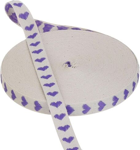 COTOWIN Cotton Twill Soft Tape Ribbon ,5/8" Herringbone Tape, 24 Yards (Purple) in Saudi Arabia