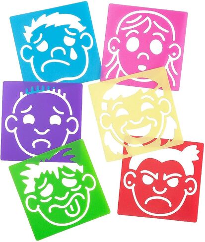 Fun Express Emotion Stencils - Stationery - 6 Pieces in Saudi Arabia