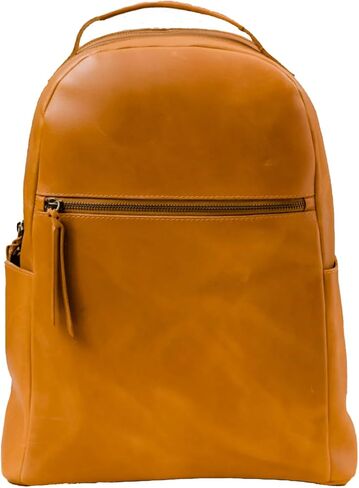 ABLE Clothing Alem Leather 15" Laptop Backpack for Women, Professional Backpack with Laptop Compartment,Multifunction Pockets, Adjustable Straps, Ideal for Work, Travel and Everyday Use (Cognac) in Saudi Arabia